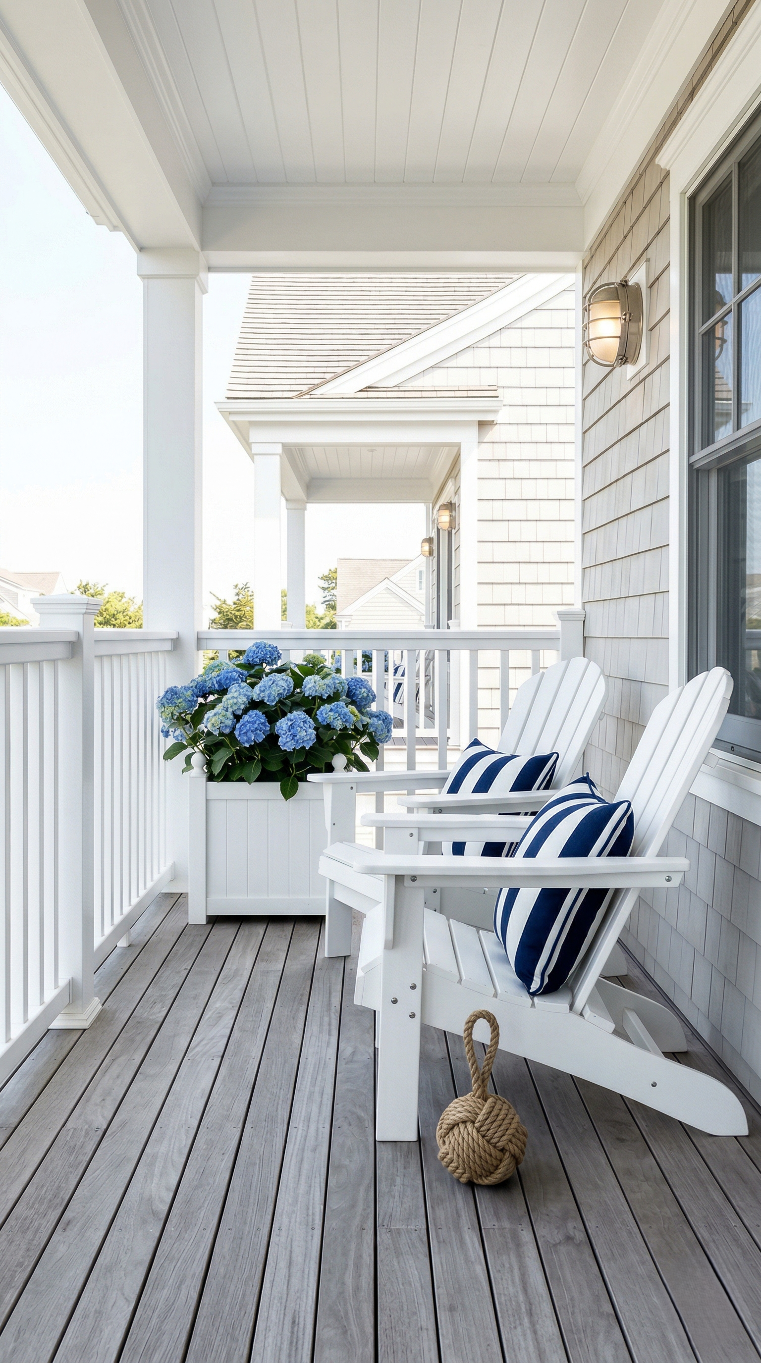 Nautical Hamptons Retreat Balkong